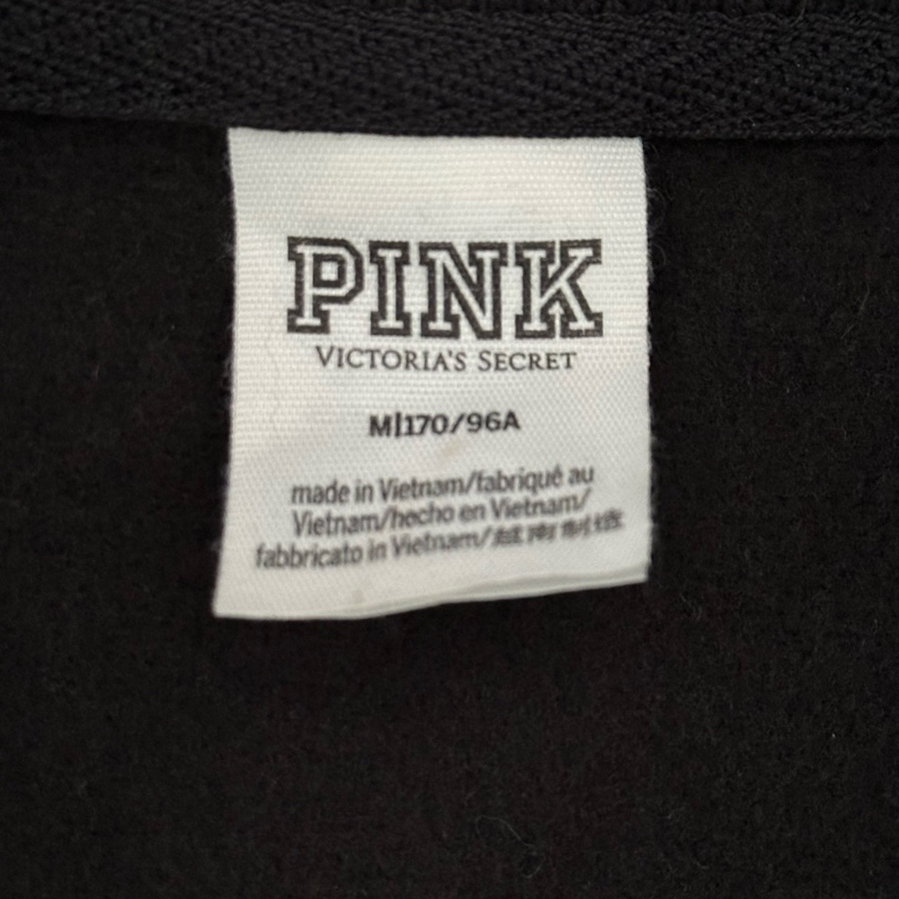 PINK Victoria's Secret Black Zippered Sweater (T) - Picture 2 of 10